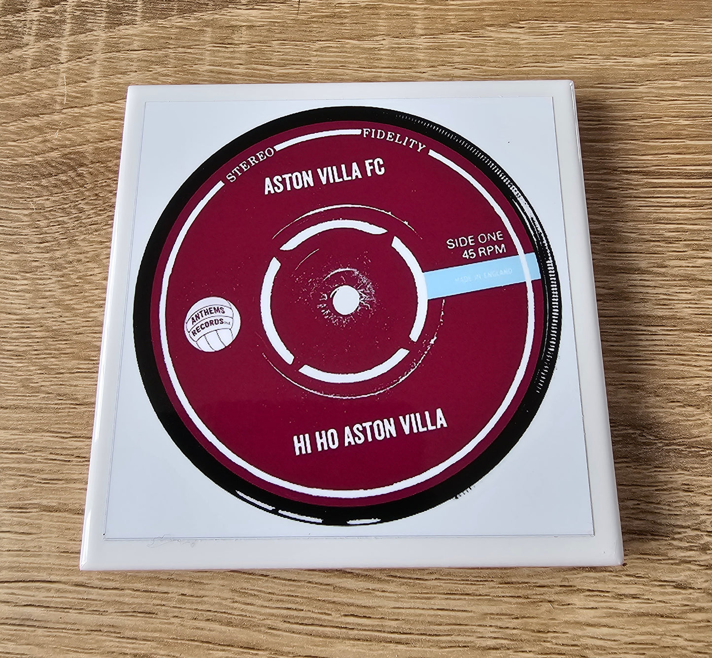 Aston Villa Ceramic Anthem Coaster (Hi Ho Aston Villa)