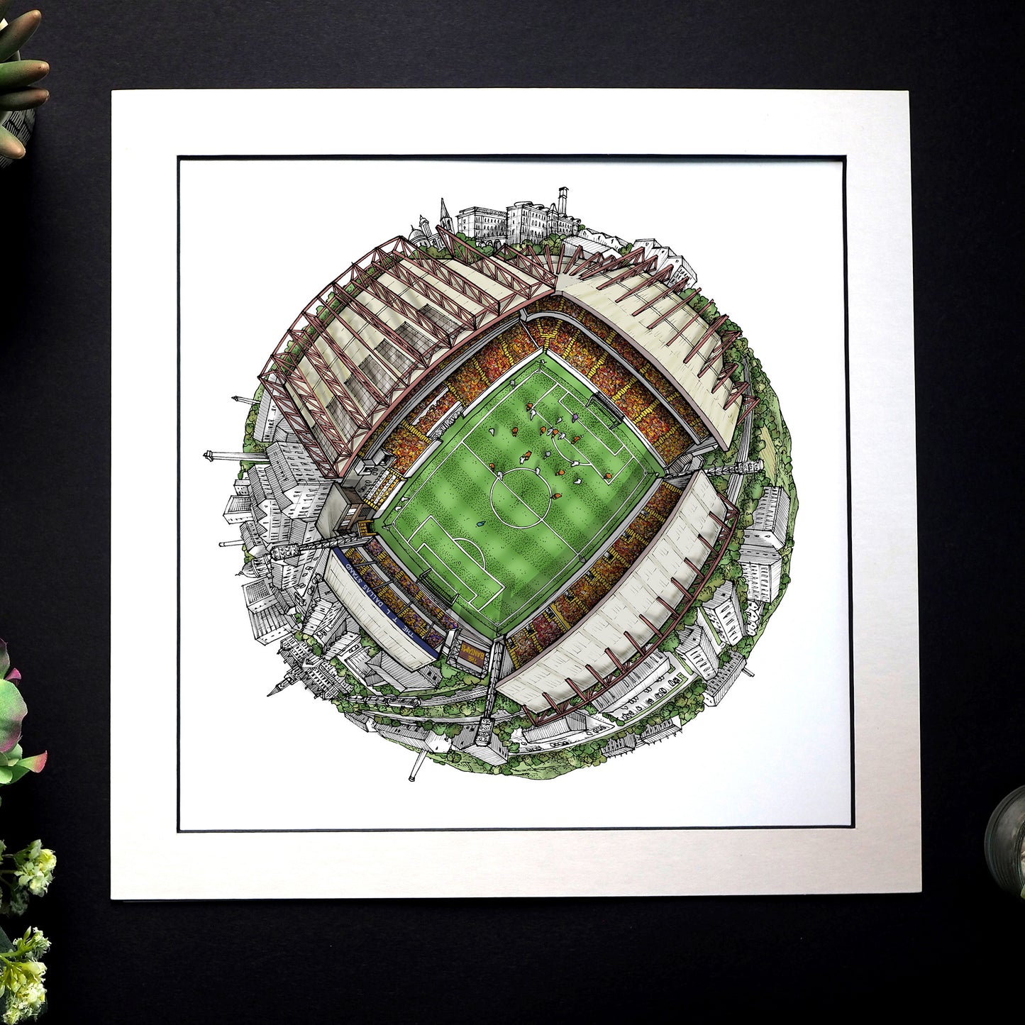 Bradford City FC - The Valley Parade Stadium 3D Globe Print