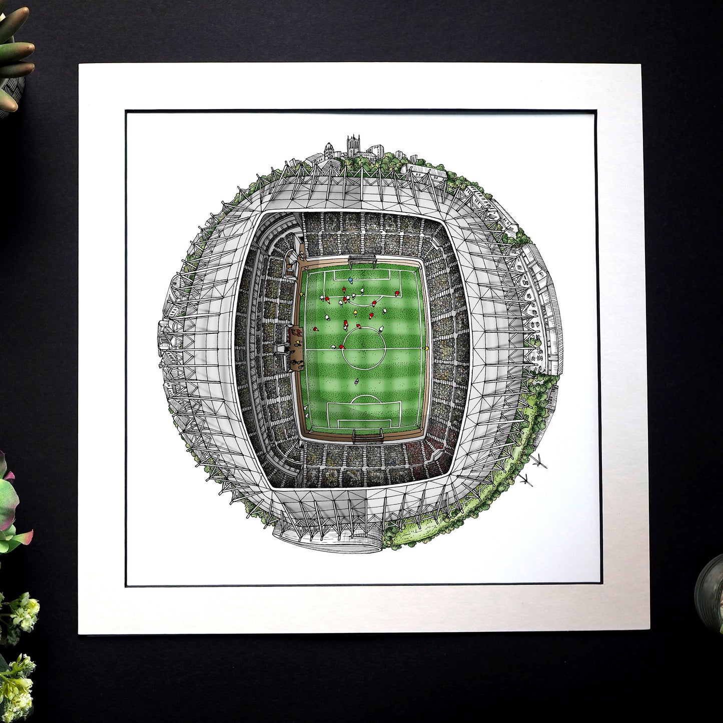 Derby County FC - The Pride Park 3D Globe Print