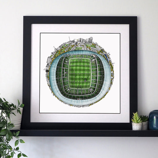 Dublin - Aviva Stadium Rugby 3D Globe Print