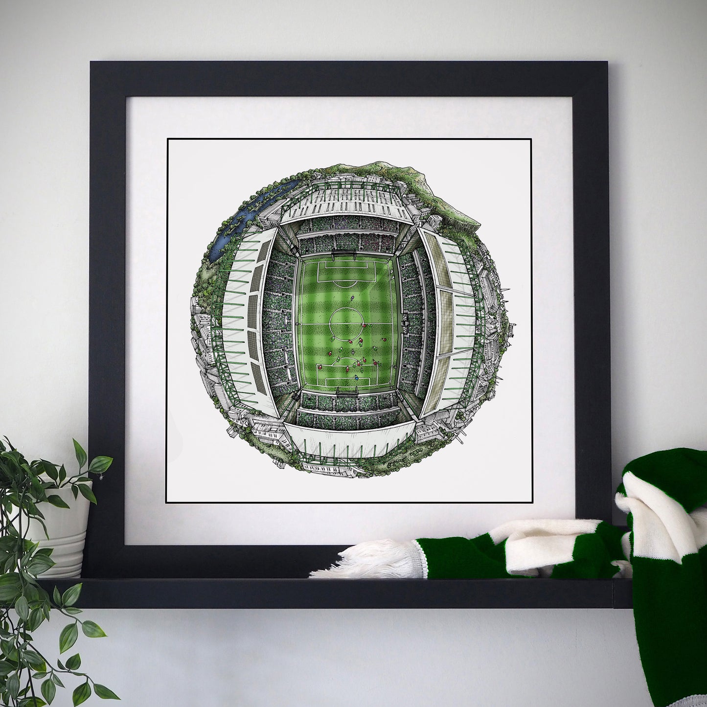 Hibernian FC - Easter Road 3D Globe Print