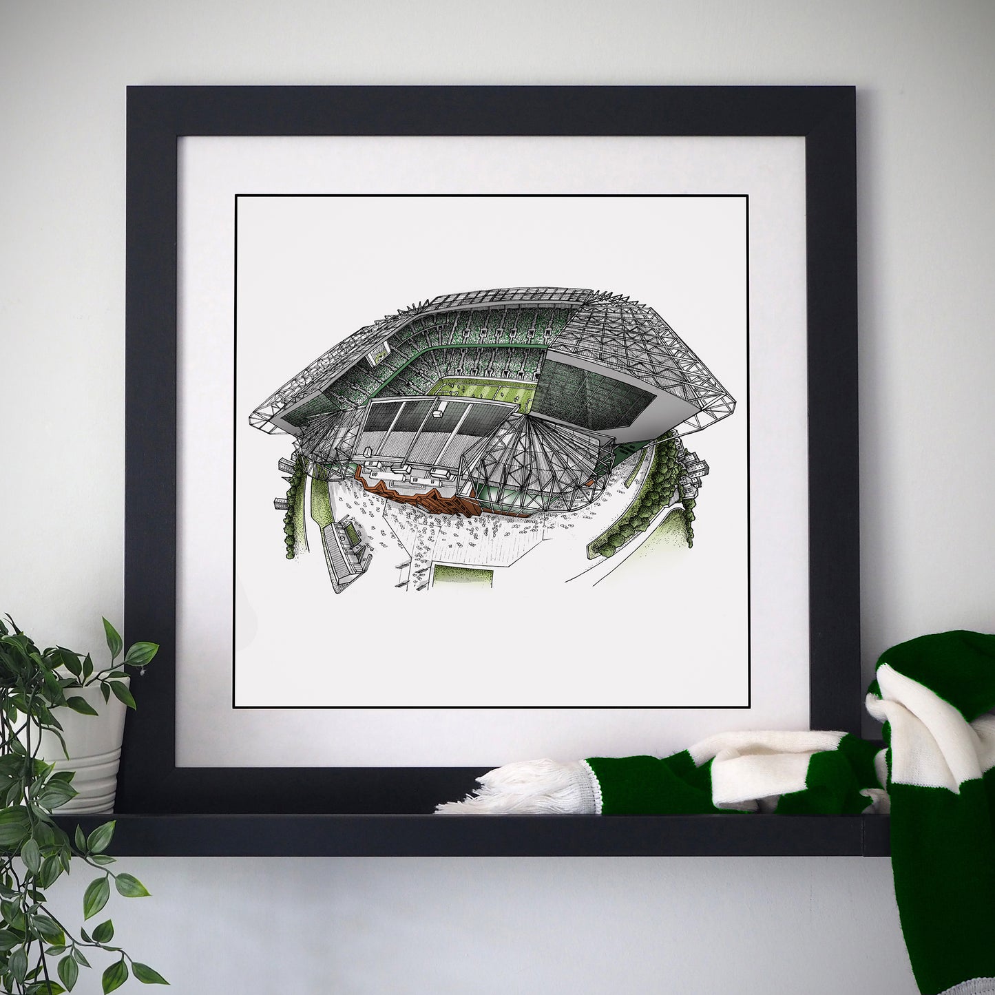 Celtic FC - Celtic Park 3D Globe Print