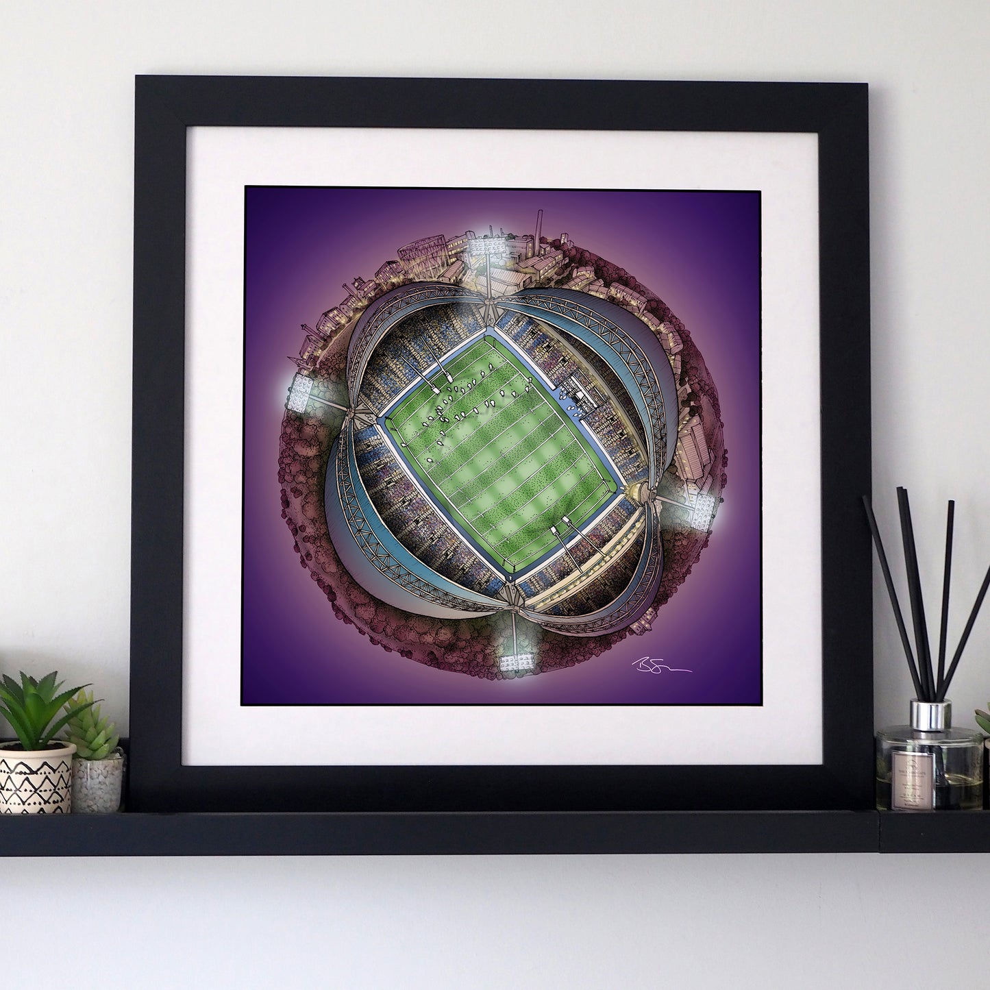 Huddersfield Town FC - The John Smith Stadium Night View 3D Globe Print