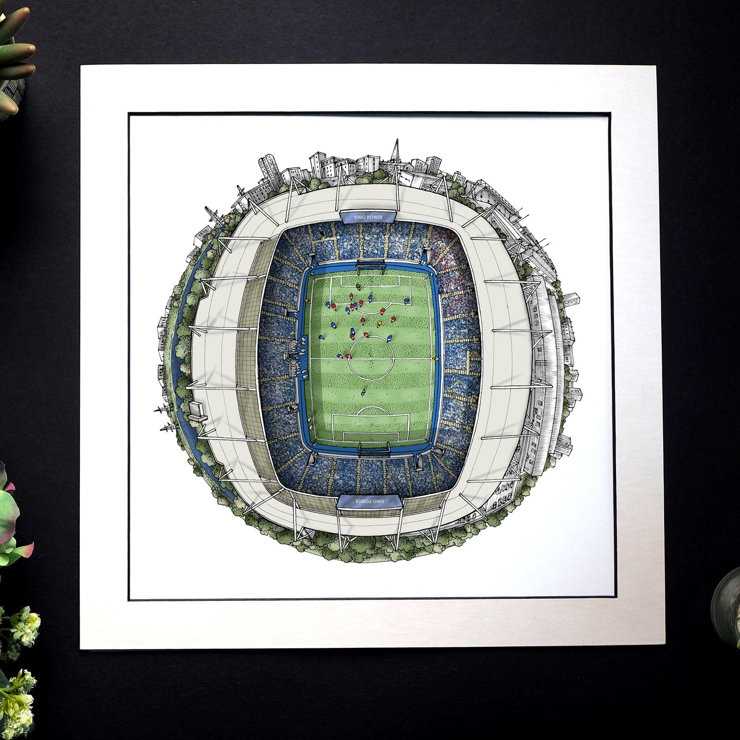 Leicester City FC - The King Power Stadium 3D Globe Print
