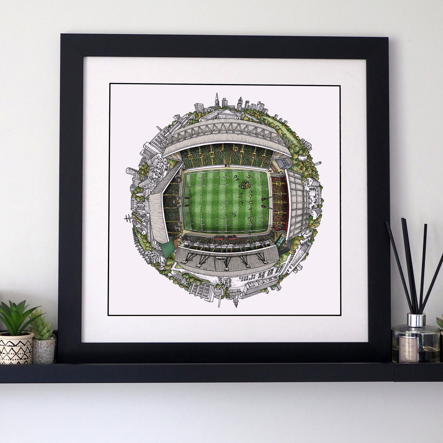 Leicester Tigers Welford Road (2026) Rugby 3D Globe Print