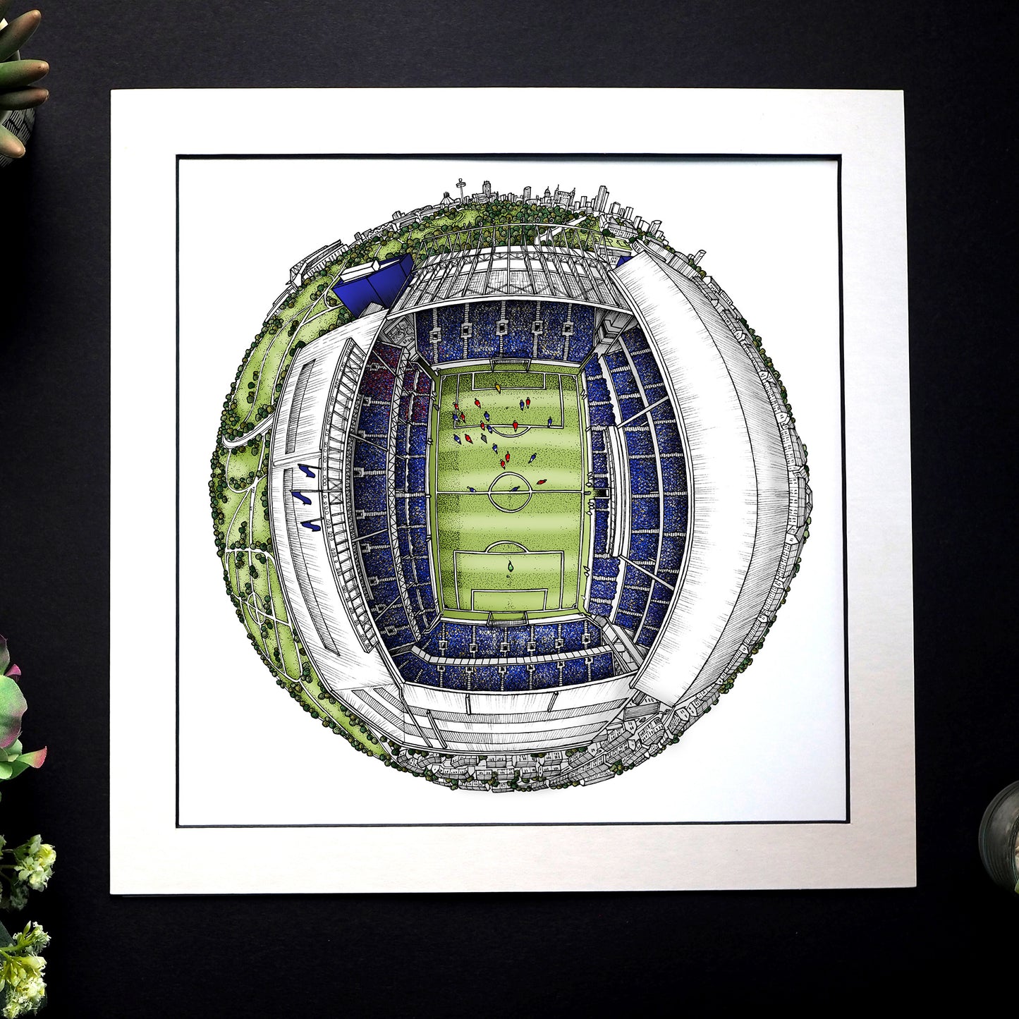 Everton FC - Goodison Park 3D Globe Print