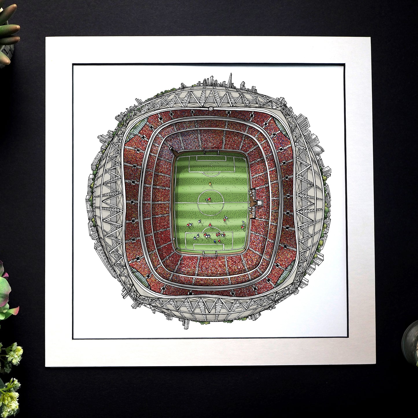 Arsenal FC - Emirates 3D Cityscape Print