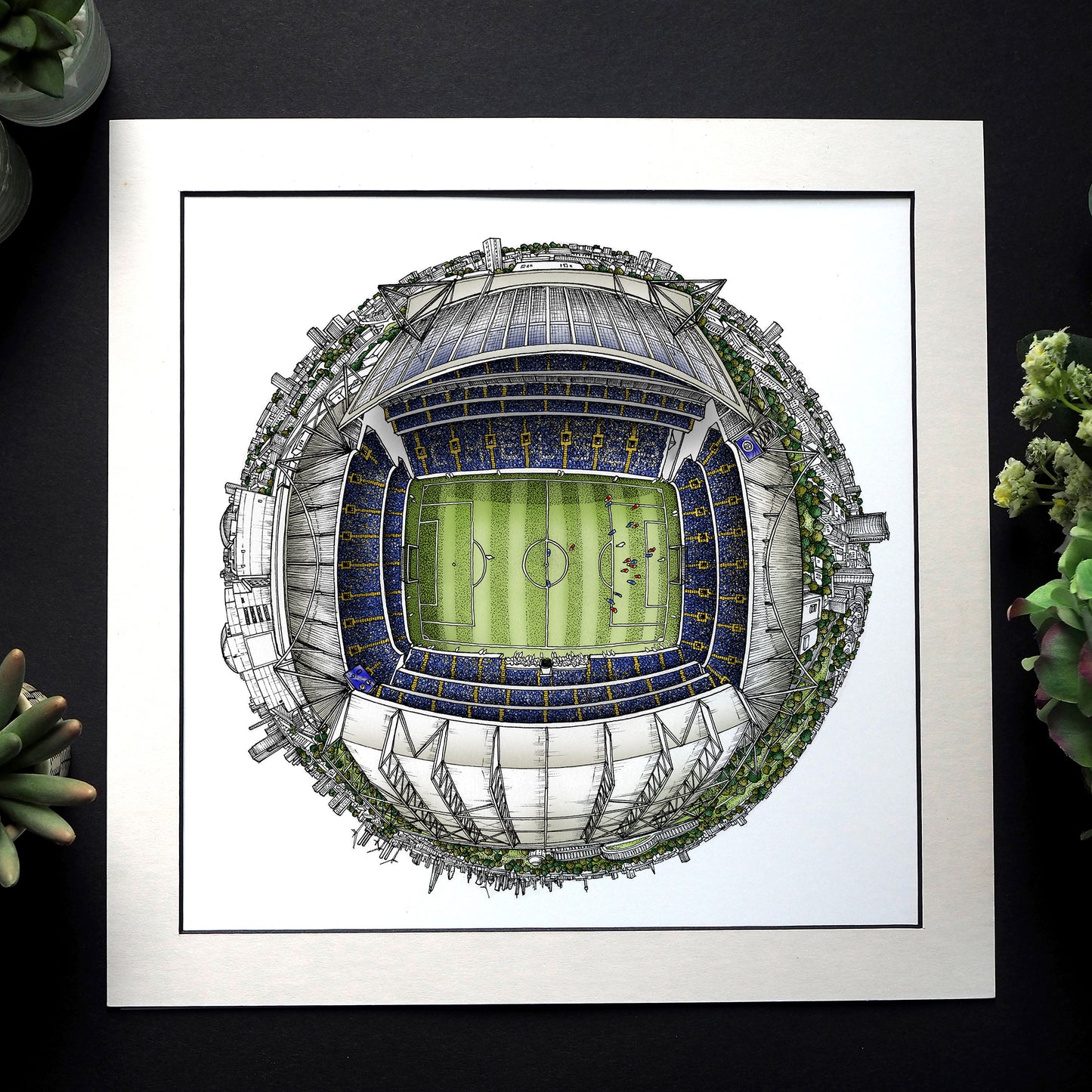 Chelsea FC - Stamford Bridge 3D Globe Print