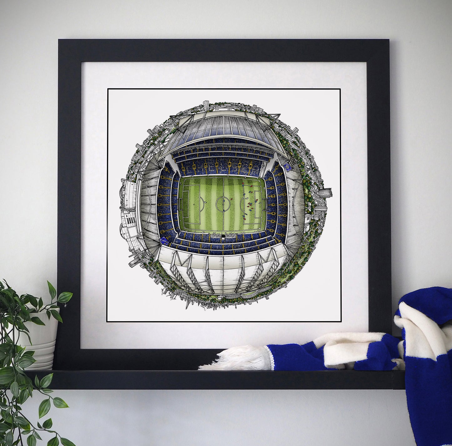 Chelsea FC - Stamford Bridge 3D Globe Print