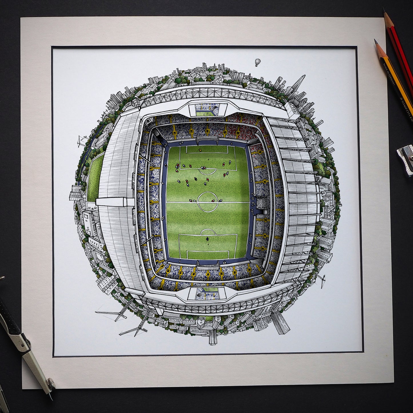 Tottenham Hotspur FC - White Hart Lane 3D Globe Print