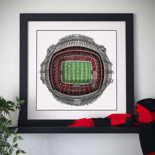 Manchester United FC - Old Trafford 3D Globe Print
