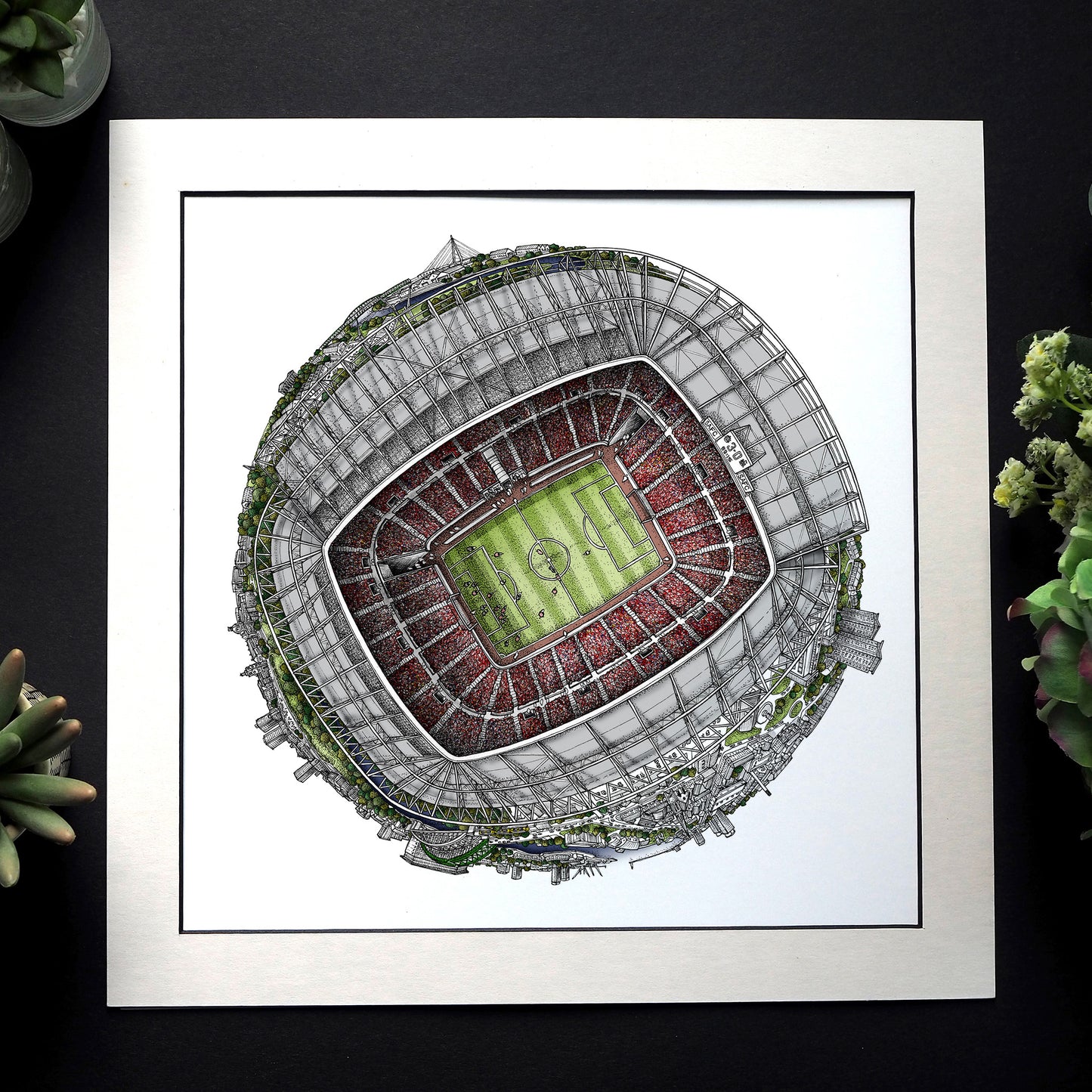 Sunderland FC - The Stadium of Light 3D Globe Print
