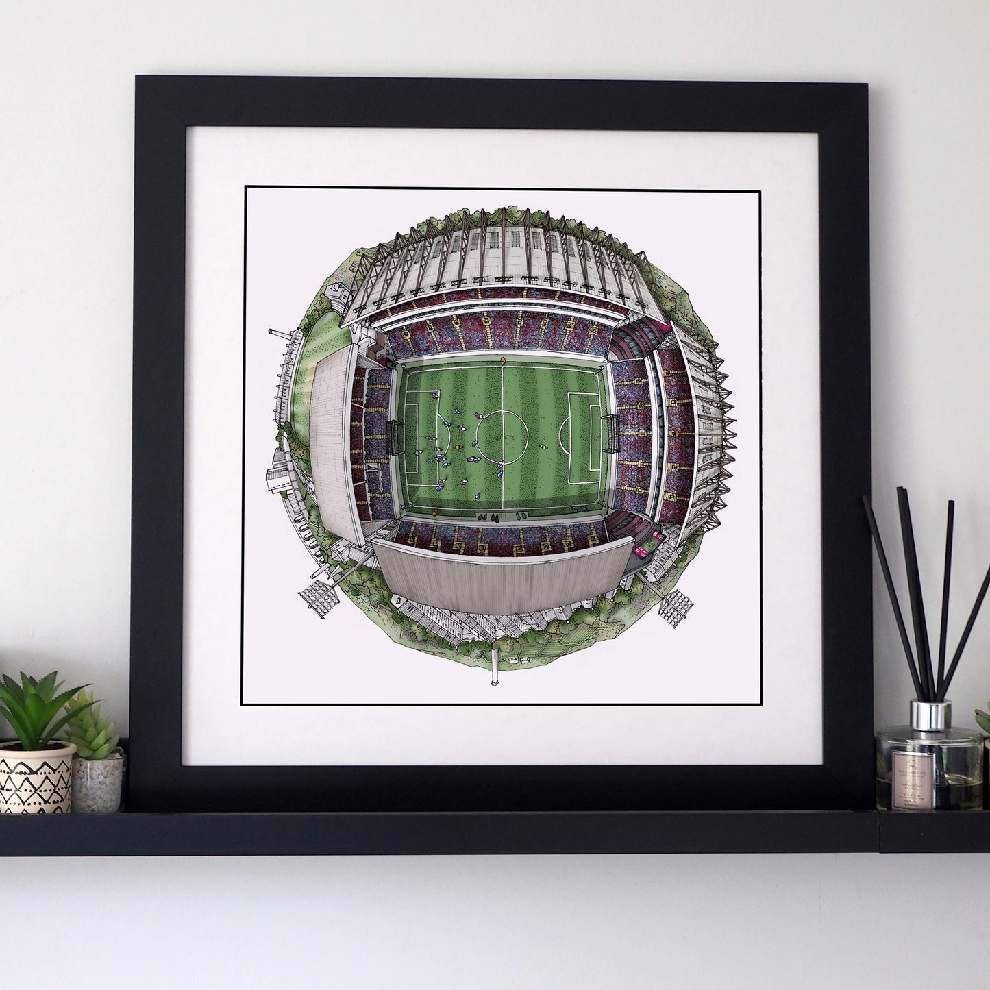 Burnley FC - The Turf Moor Stadium 3D Globe Print