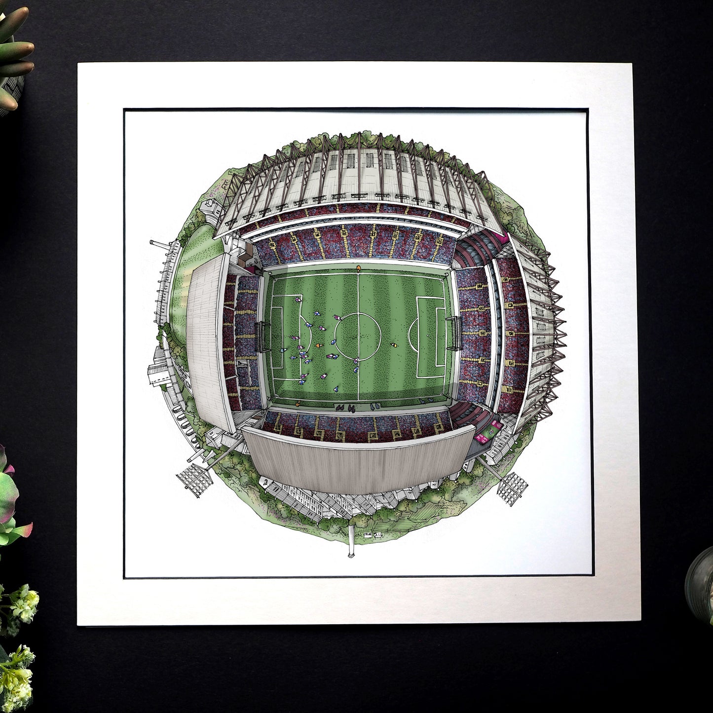 Burnley FC - The Turf Moor Stadium 3D Globe Print