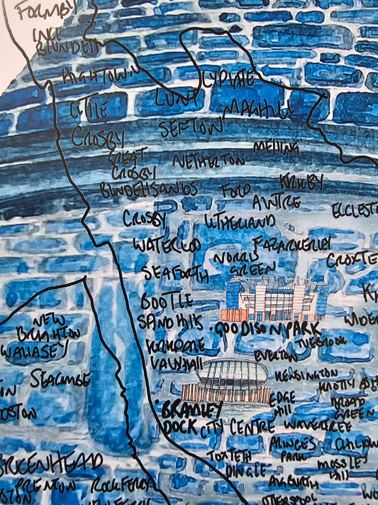 Everton Football Club Print (Blue)