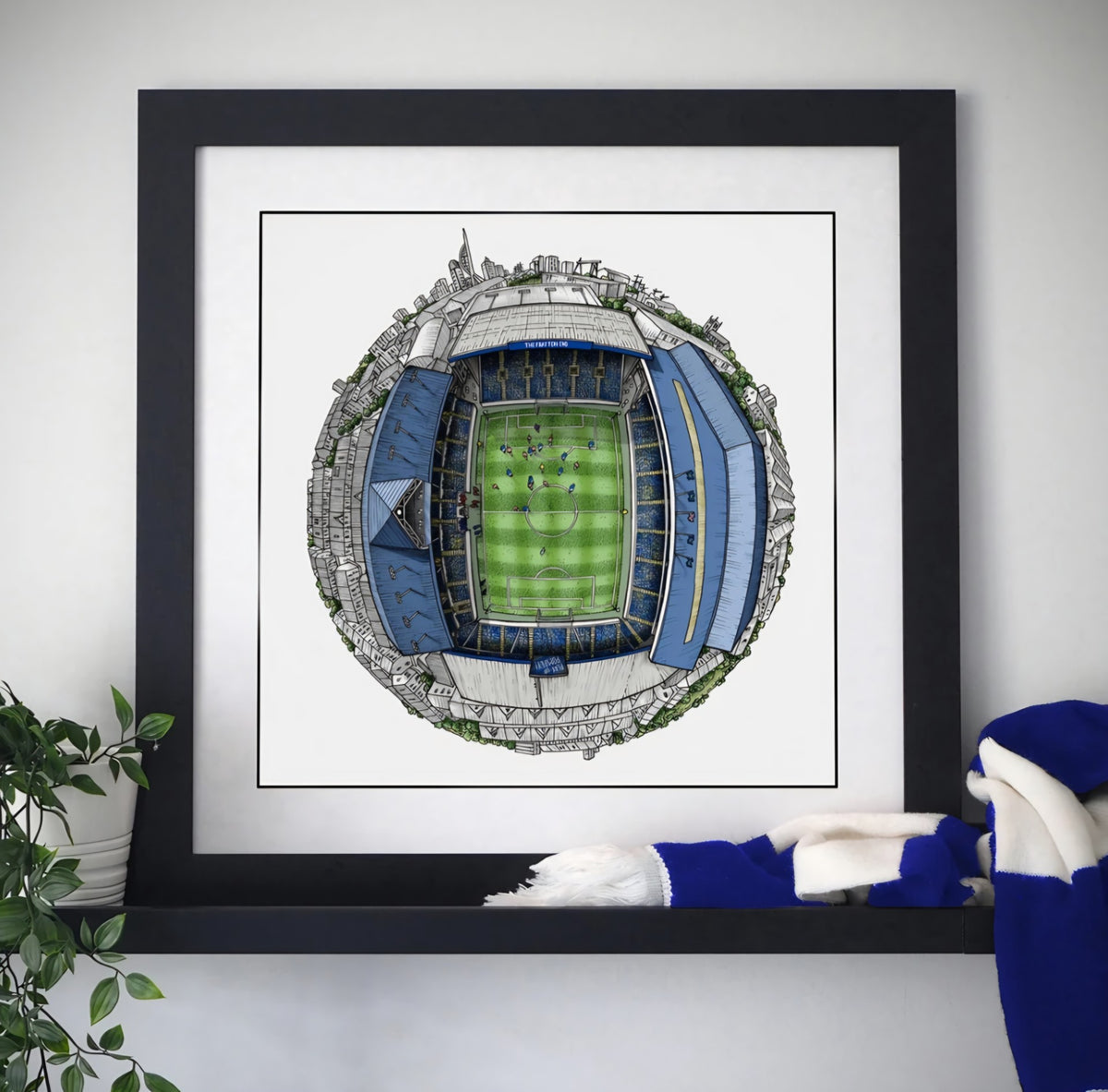 Portsmouth FC - Fratton Park 3D Cityscape Print