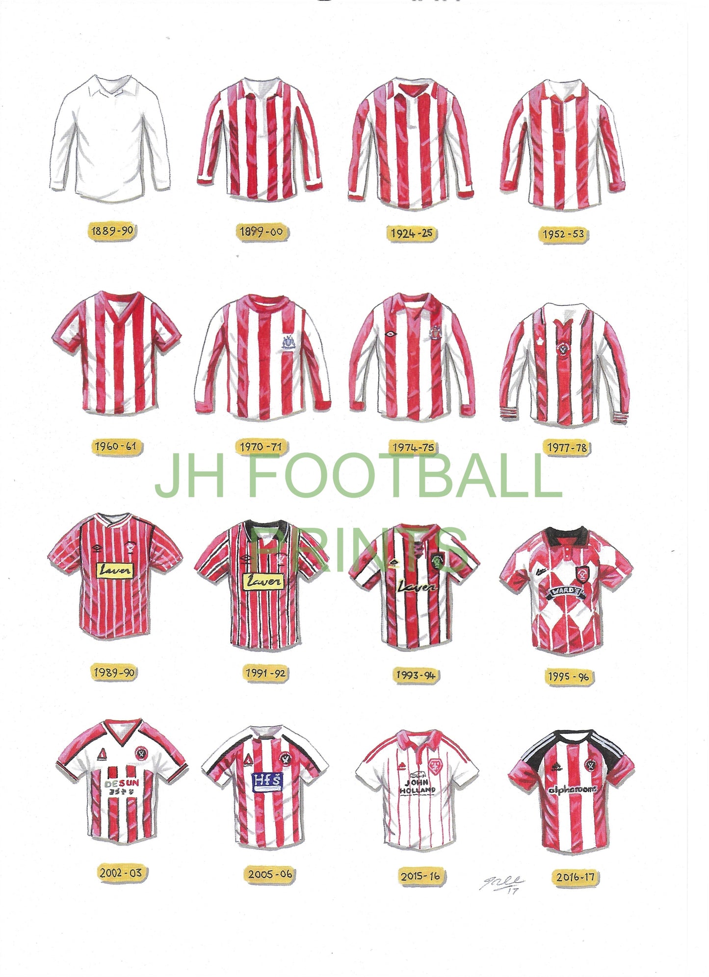 Sheffield United Iconic Shirts Print
