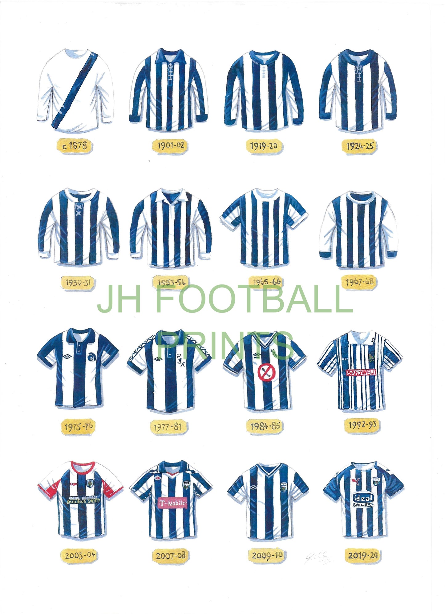 West Bromwich Albion Iconic Shirts Print