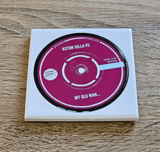 Aston Villa Ceramic Anthem Coaster (My Old Man)