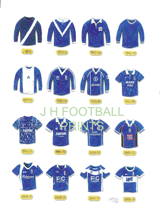 Birmingham City Iconic Shirts Print