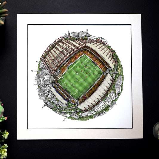 Bradford City FC - The Valley Parade Stadium 3D Globe Print