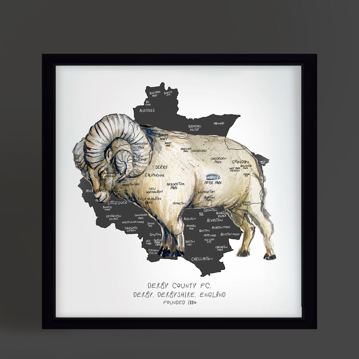 Derby County Football Club Print (New Edition)
