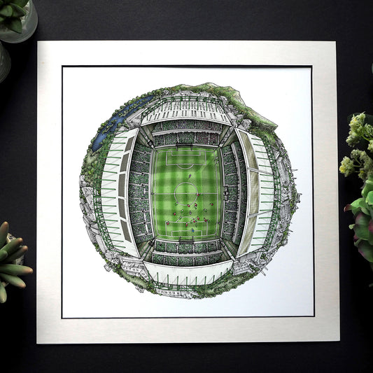Hibernian FC -  Easter Road 3D Globe Print