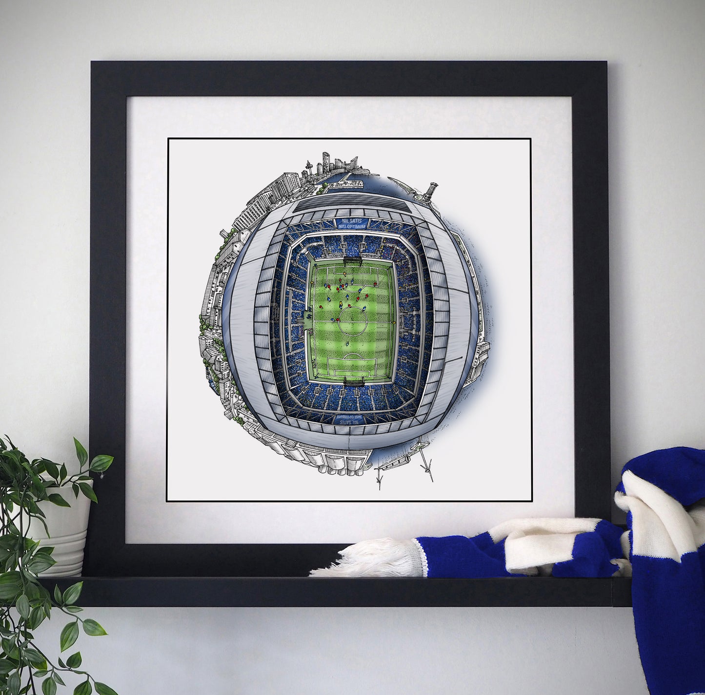 Everton FC - Hill Dickinson Stadium 3D Globe Print