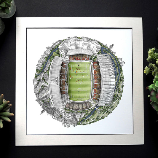 Partick Thistle FC -  The Firhill Stadium 3D Globe Print
