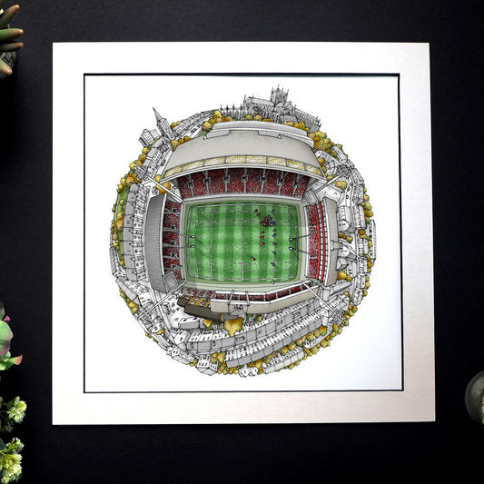 Gloucester - Kingsholme Rugby 3D Globe Print