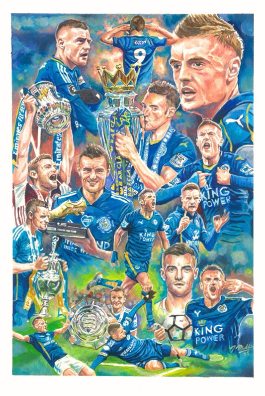 Jamie Vardy Montage Print
