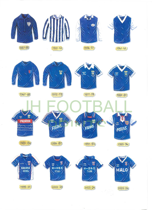 Ipswich Town Iconic Shirts Print