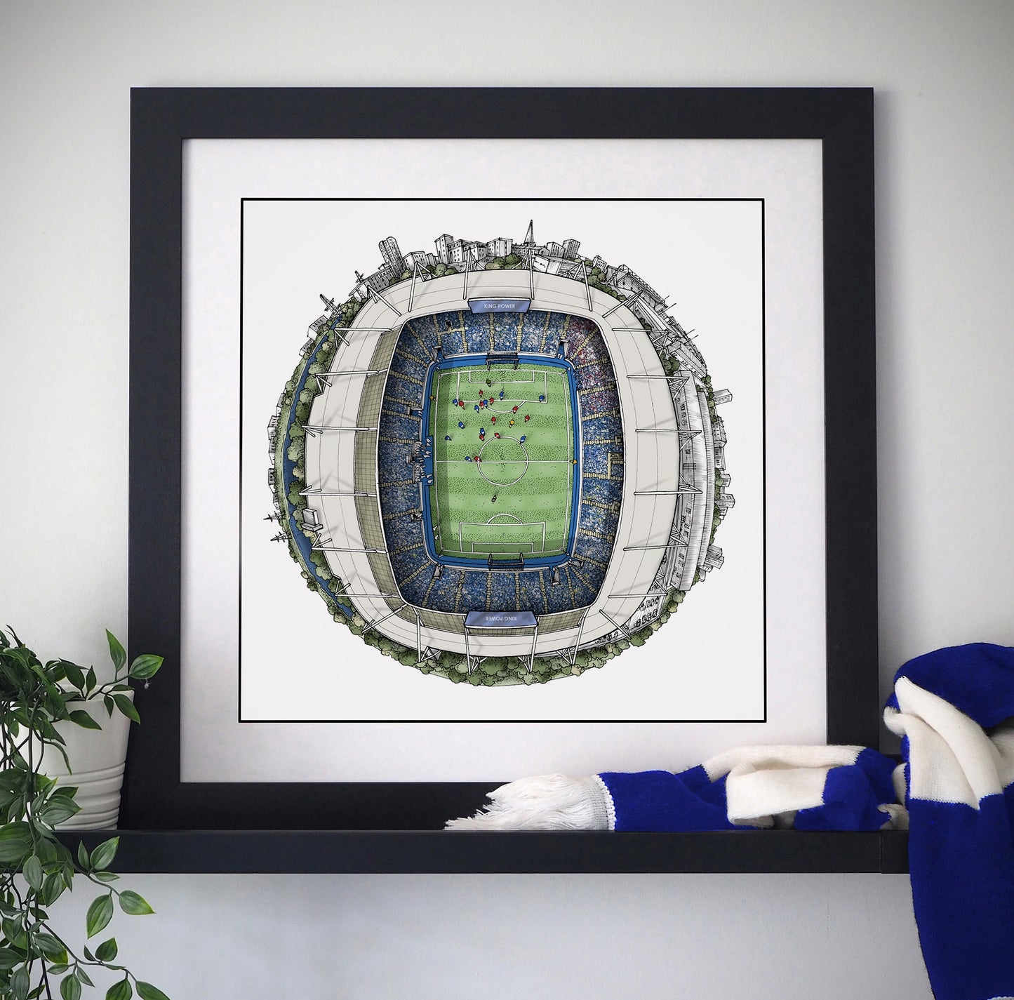Leicester City FC - The King Power Stadium 3D Globe Print