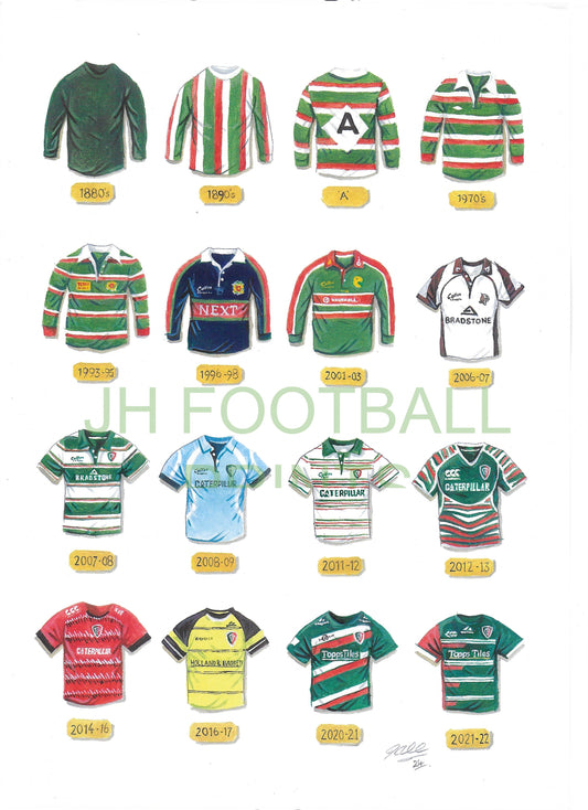 Leicester Tigers Iconic Shirts Print