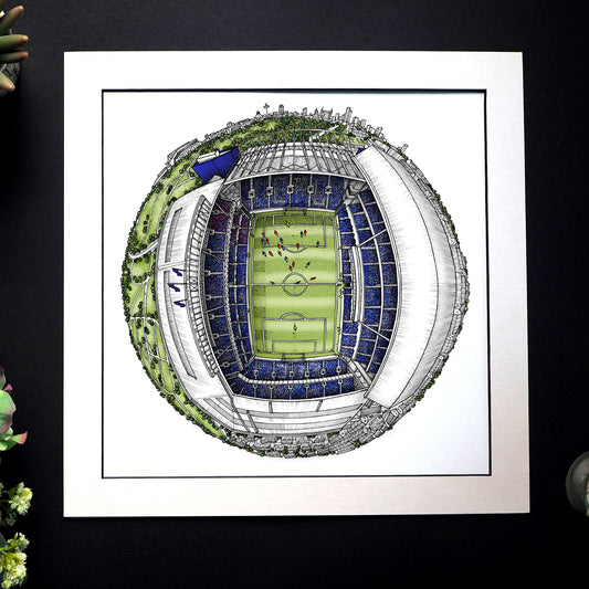 Everton FC - Goodison Park 3D Globe Print