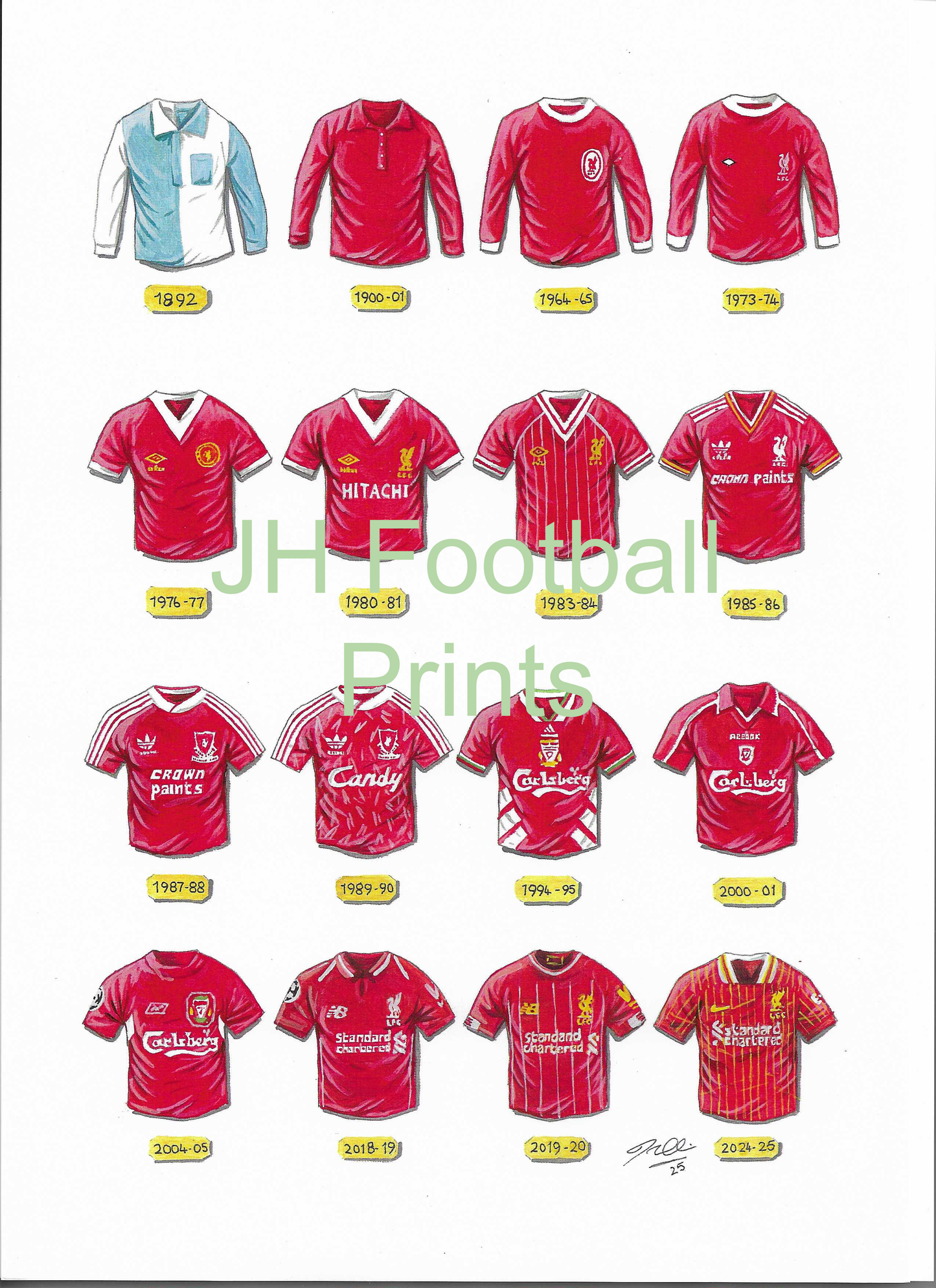 Liverpool Iconic Shirts Print