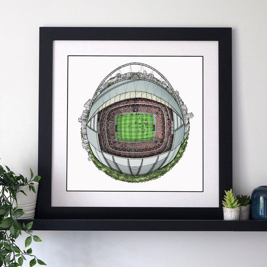 England Three Lions / The Lionesses -  Wembley Stadium 3D Globe Print