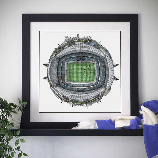 Manchester City FC - The Etihad 3D Globe Print