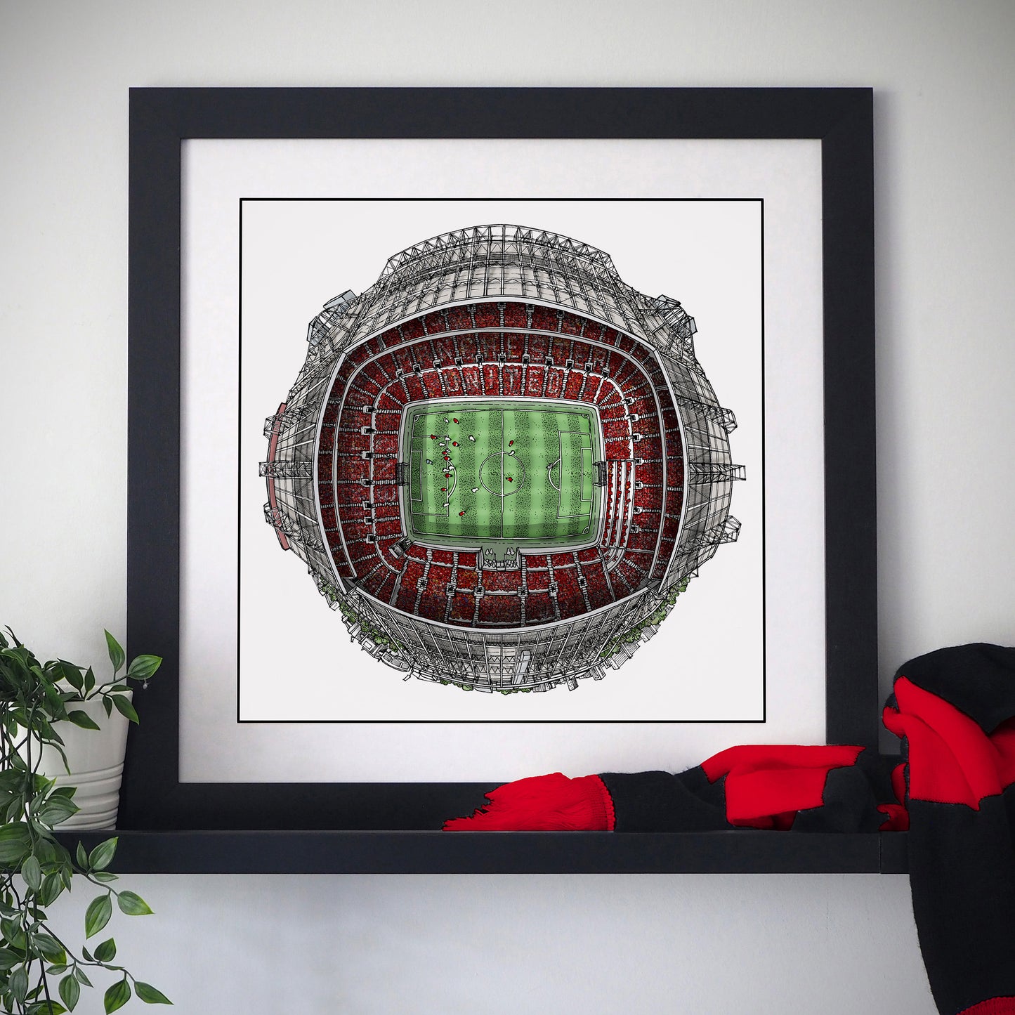 Manchester United FC - Old Trafford 3D Globe Print