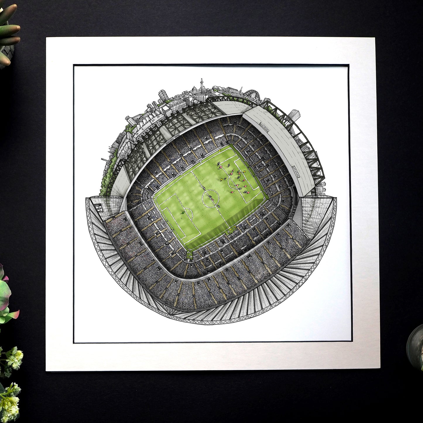 Newcastle United FC - The St. James' Park 3D Globe Print