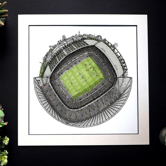 Newcastle United FC - The St. James' Park 3D Globe Print