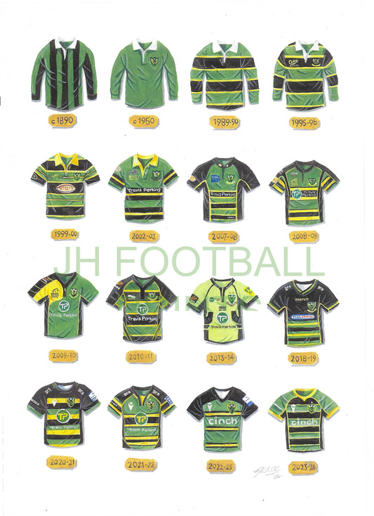 Northampton Saints Iconic Shirts Print
