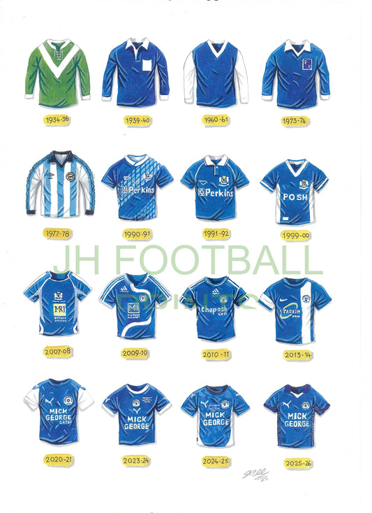 Peterborough United Iconic Shirts Print