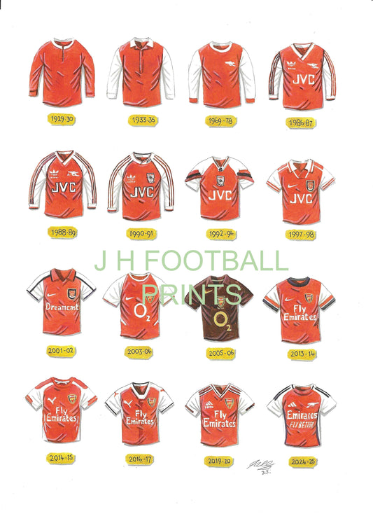 Arsenal Iconic Shirts Print