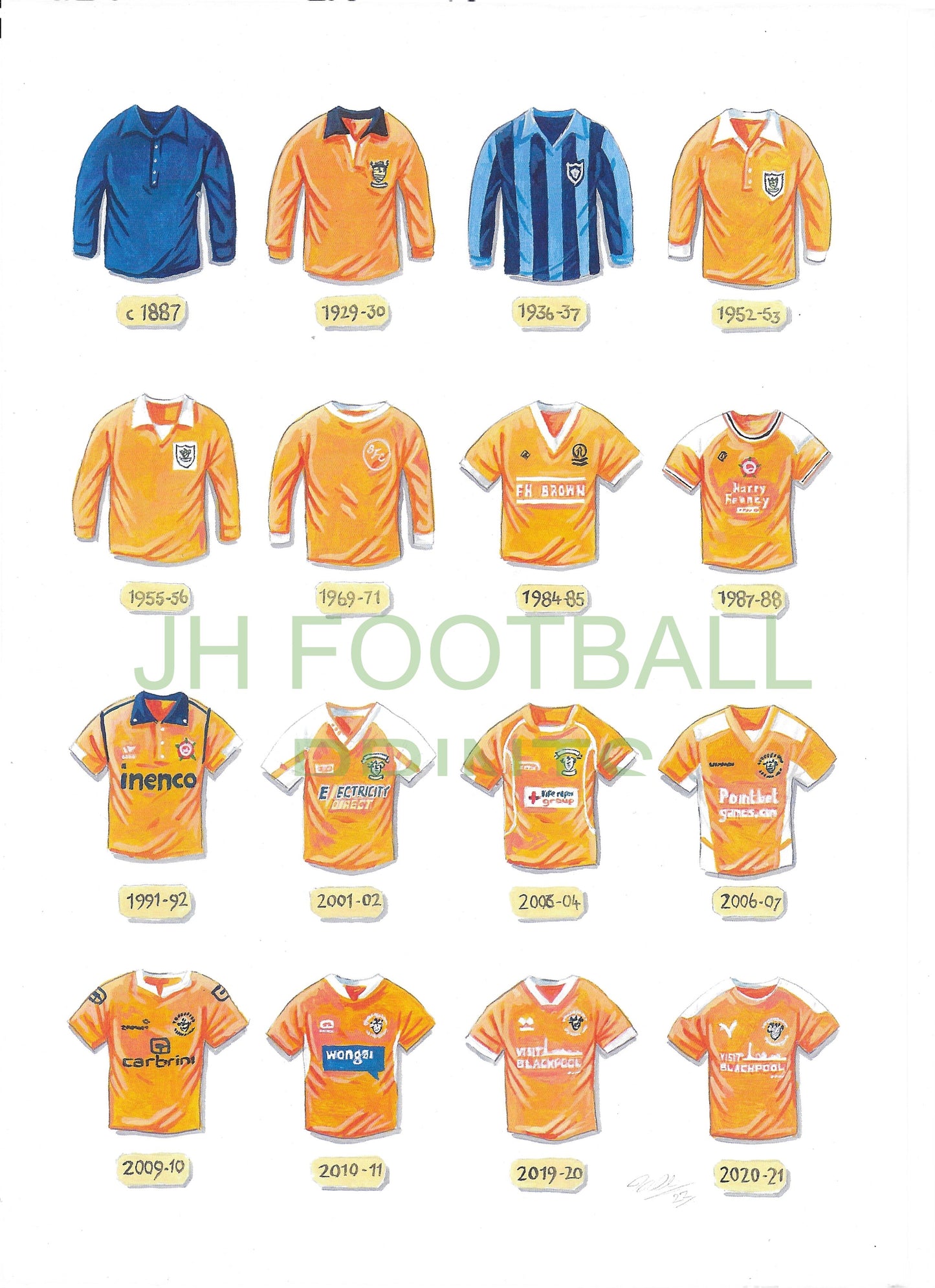 Blackpool Iconic Shirts Print