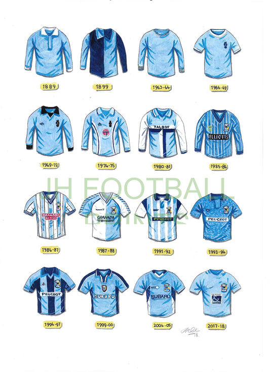 Coventry City Iconic Shirts Print
