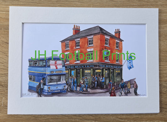 Coventry City FC Away Day Bound Mounted A4 Print
