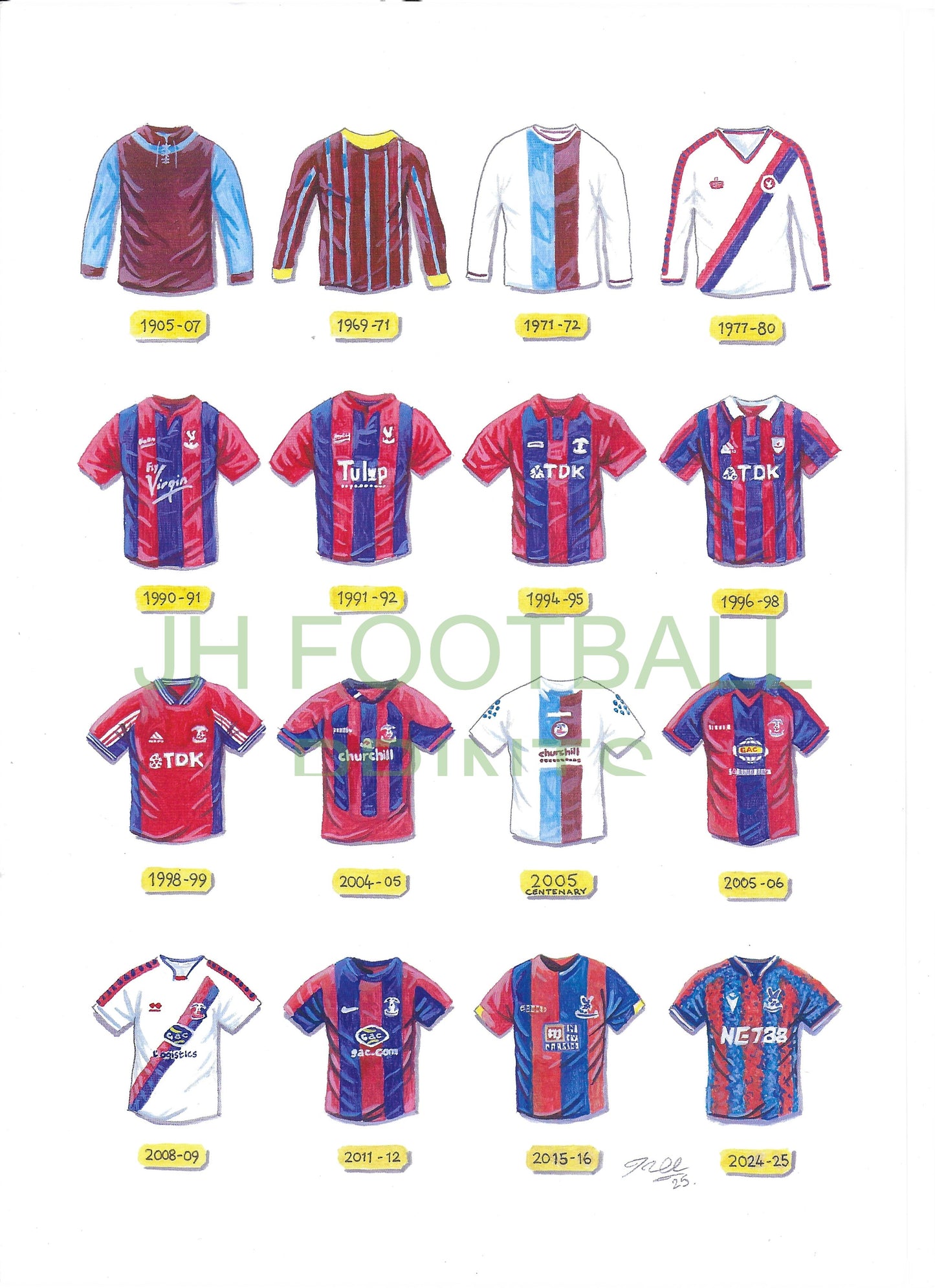 Crystal Palace Iconic Shirts Print