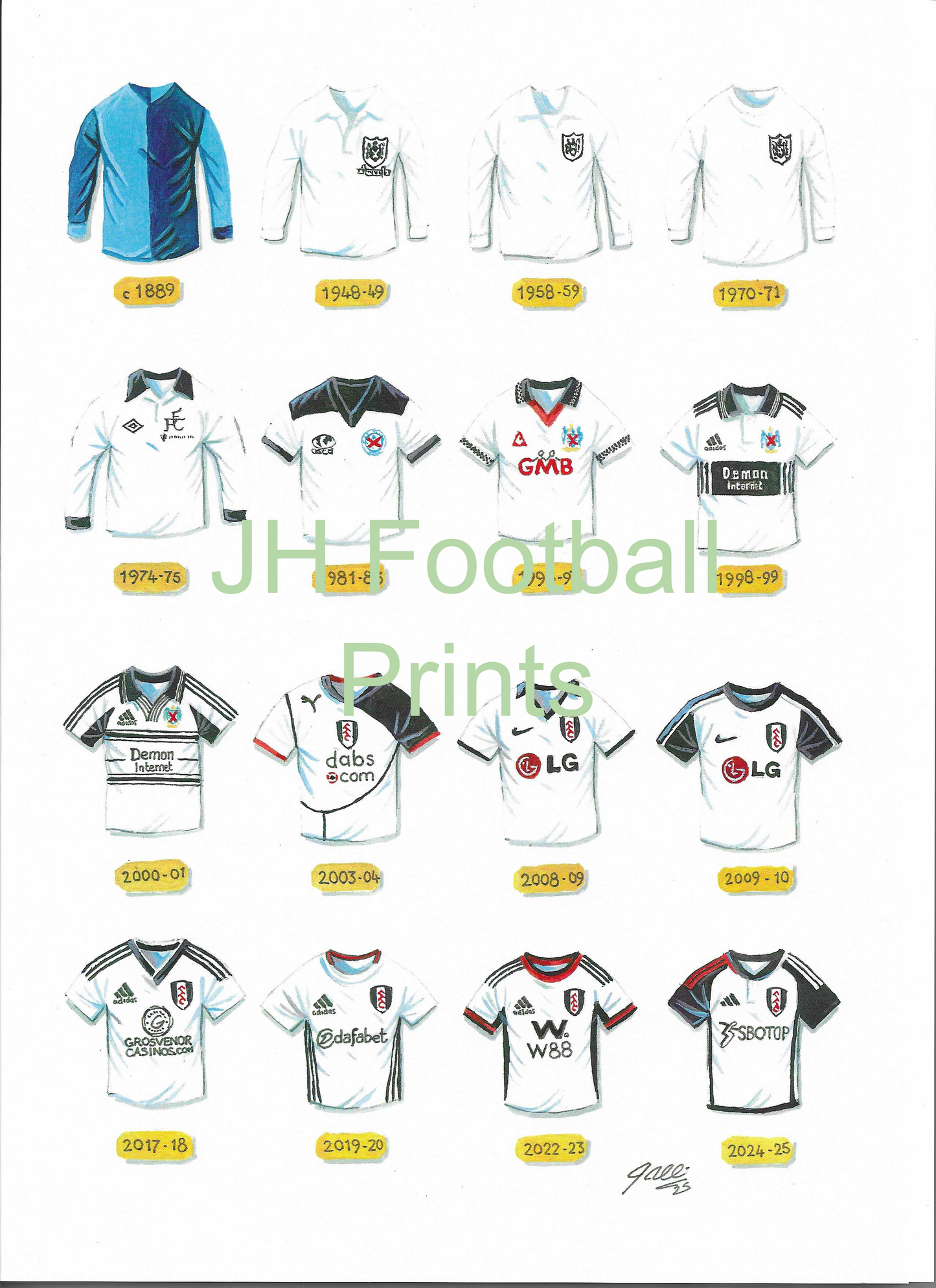 Fulham Iconic Shirts Print