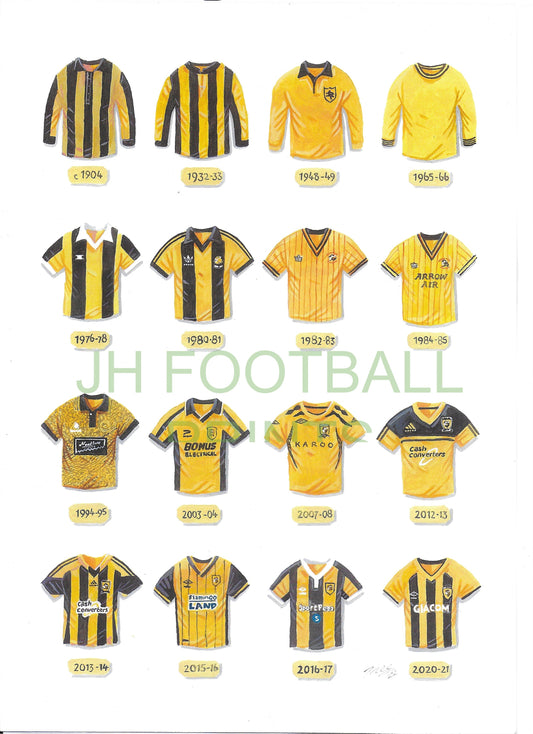 Hull City Iconic Shirts Print